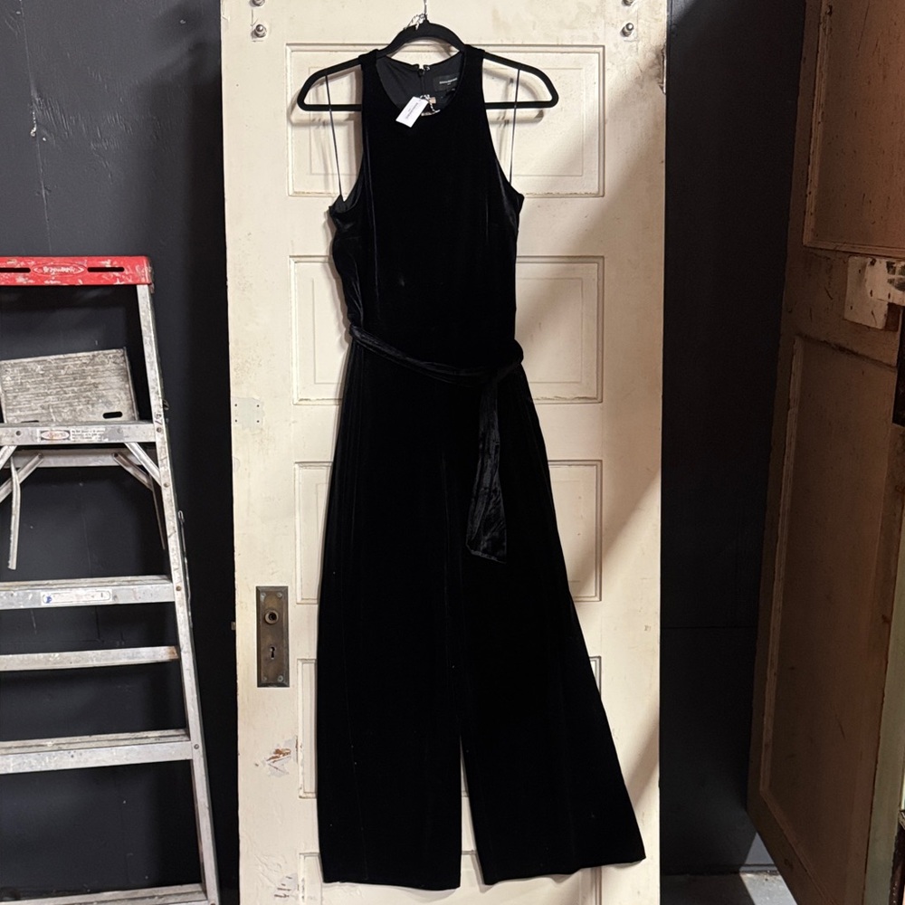 Banana Republic Black Velvet Jumpsuit